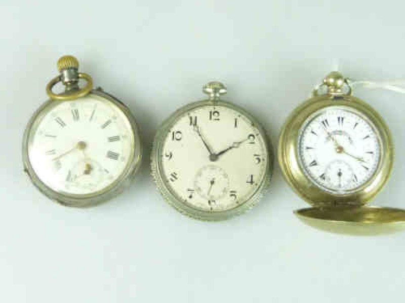 Silver Turkish Market Pocket Watch and Two Other Pocket Watches