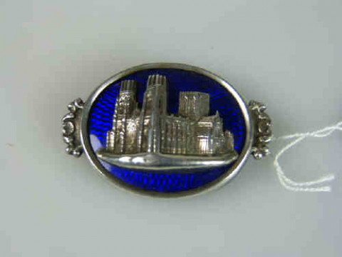 York Minster Enamel Brooch