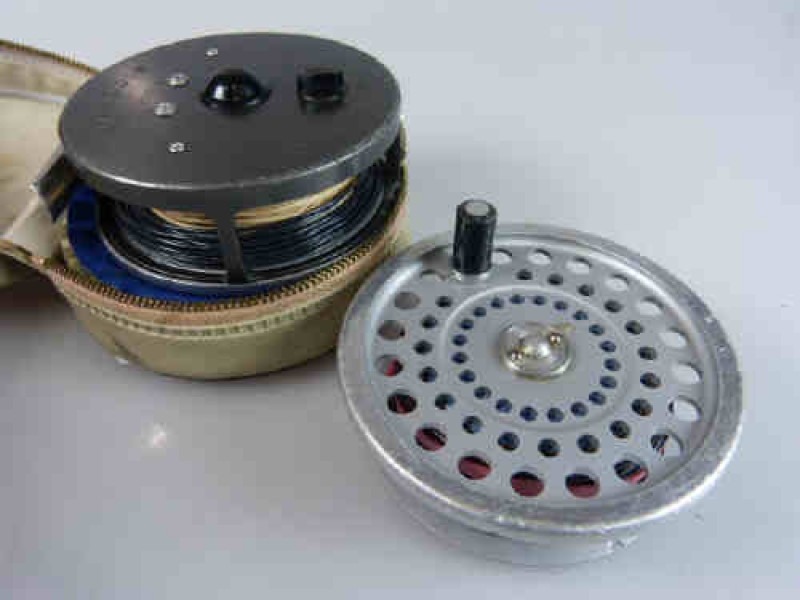 Hardy Marquis No. 1 Salmon Fly Reel and Spare Spool in a Hardy Case
