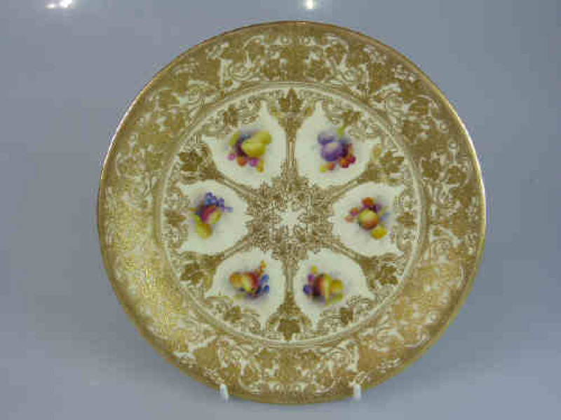 Royal Worcester for Tiffany & Co. Fruit Decorated Plate