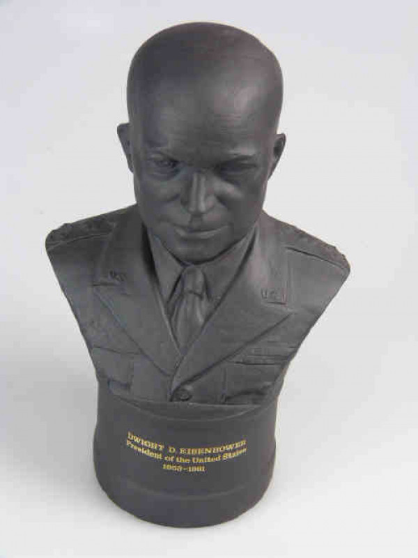 Wedgwood Black Basalt 'The Eisenhower Bust' Boxed with Certificate