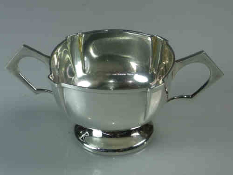 Edwardian Silver Two-handled Bowl, William Hutton, Birmingham 1910, 3.43 Troy oz.