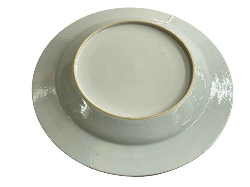 Chinese famille rose plate decorated with figures in landscape, 22cm diameter.