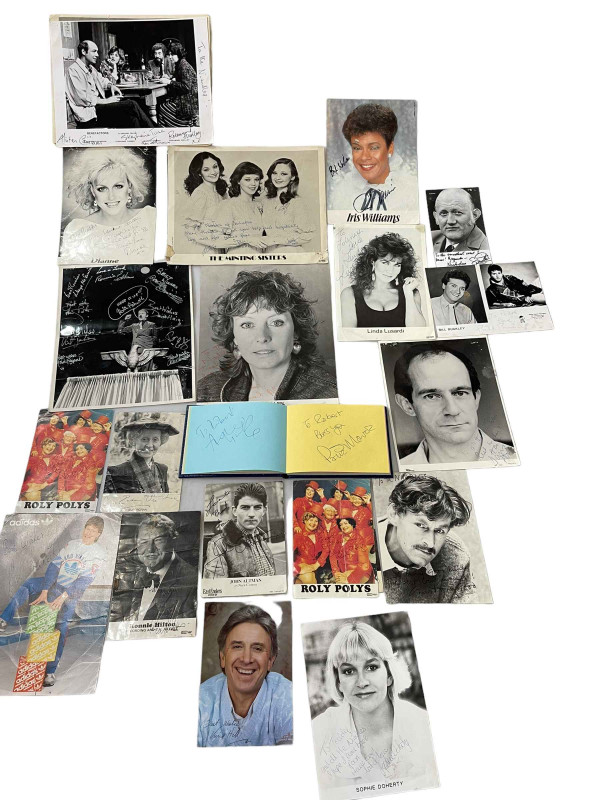 Collection of autographs including sporting interest, stage stars, etc.