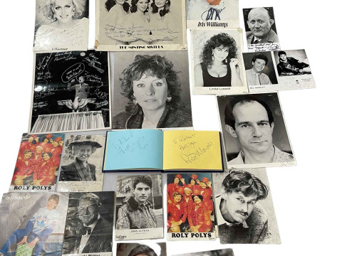 Collection of autographs including sporting interest, stage stars, etc.