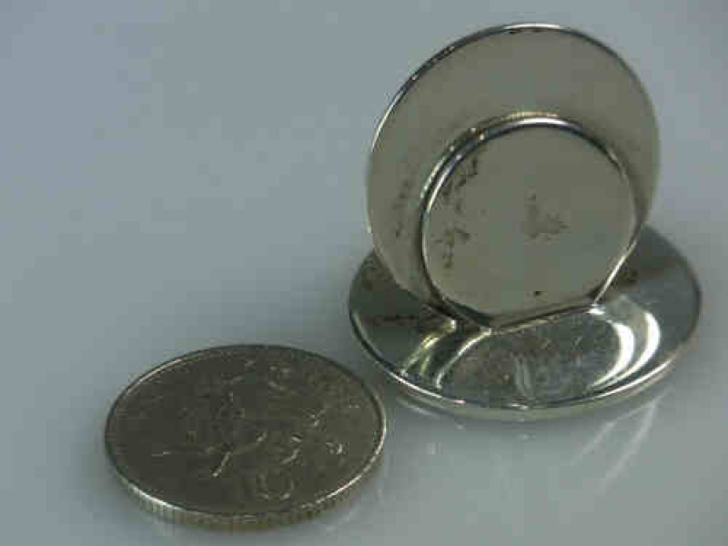 Edwardian Silver Place Card Holder, Mordan & Co, Chester 1908, 0.83 Troy oz.