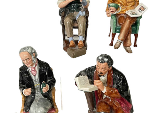 Four Royal Doulton figures, The Doctor HN2858, Pride and Joy HN2945, The...