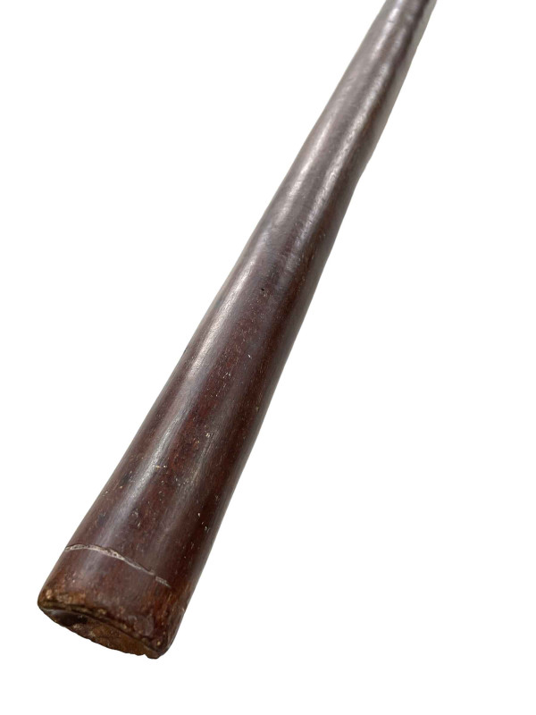 19th Century Fijian Bowai pole war club, of slight tapering form, 111.5cm length.