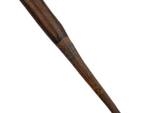 Polynesian Chief/Throwing Stick, with incised decoration, 70cm length,...