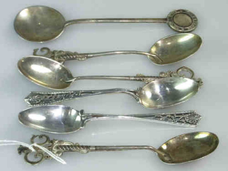 Group of Silver Golfing Teaspoons, 3 Troy oz