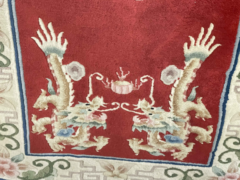 Two similar Chinese rugs 1.60 by 0.78.