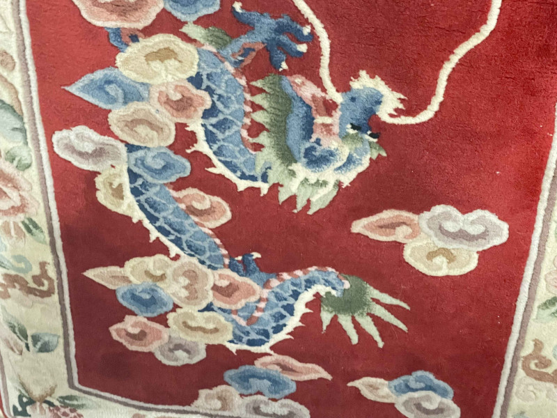 Two similar Chinese rugs 1.60 by 0.78.