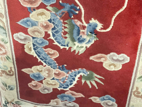 Two similar Chinese rugs 1.60 by 0.78. thumbnail