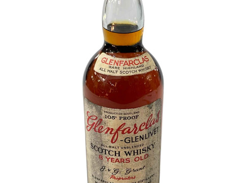 One bottle of whisky; Glanfarclas by Glenlivet 8 years.