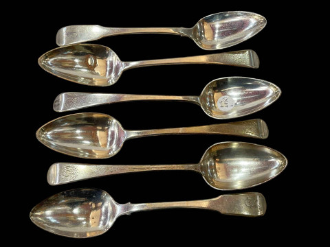 Four George III silver old english pattern tablespoons by W. Fountain,...
