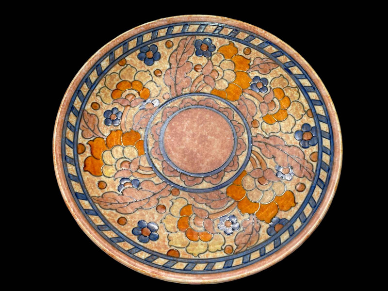Crown Ducal Charlotte Rhead plaque number 2681, 32cm diameter.