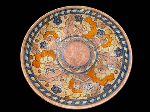 Crown Ducal Charlotte Rhead plaque number 2681, 32cm diameter.