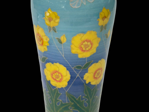 Dennis China Works Sally Tuffin vase, 21cm.