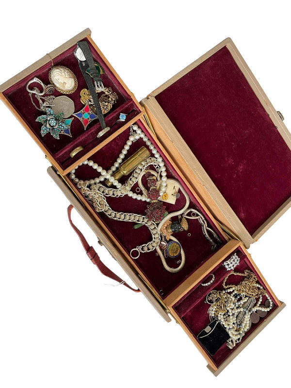 Asprey London Jewellery box and contents.