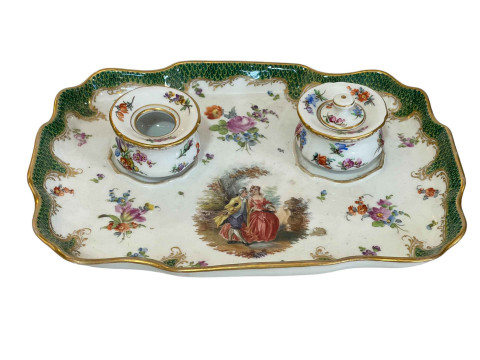 Dresden inkstand (lacking one lid).