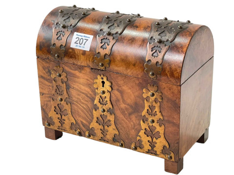 Victorian dome topped box, 23cm wide.