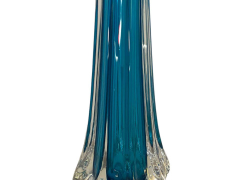 Whitefriars blue glass spill, 19.5cm.