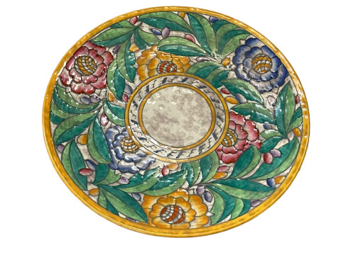 Crown Ducal Charlotte Rhead plaque, 32cm diameter.