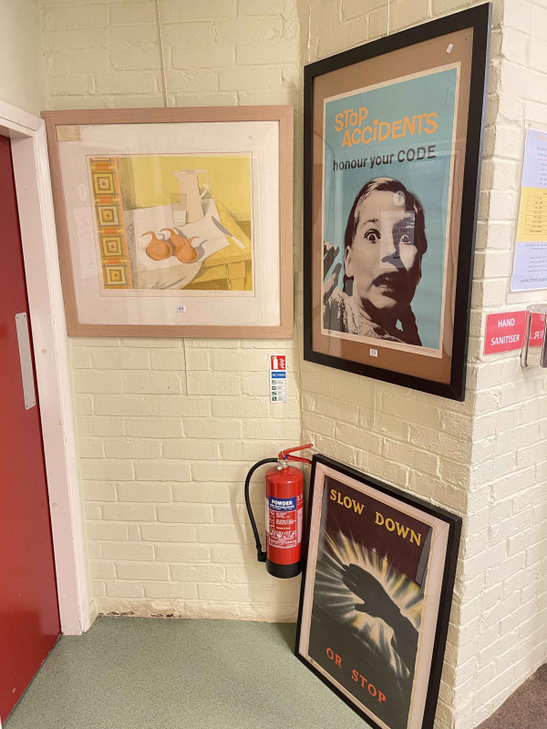 Ian Fleming, Onions and a Jug, limited edition print 2/30 and two RSPA framed posters, printed by Loxley Bros Ltd.