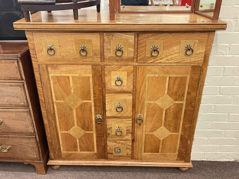 Barker & Stonehouse Flagstone two door cabinet, 116cm by 116.5cm by 50.5cm.