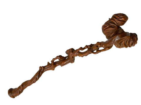 Chinese Qing Dynasty boxwood Ruyi, 31cm long. thumbnail