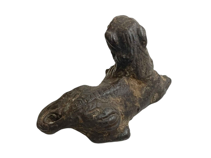 Chinese Ming Dynasty bronze dog paperweight.