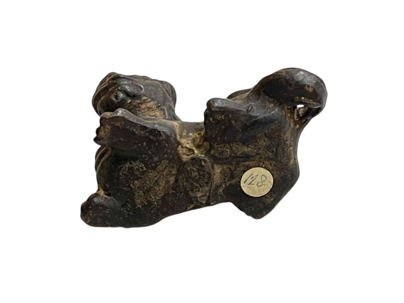 Chinese Ming Dynasty bronze dog paperweight.