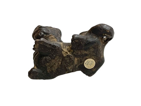 Chinese Ming Dynasty bronze dog paperweight. thumbnail