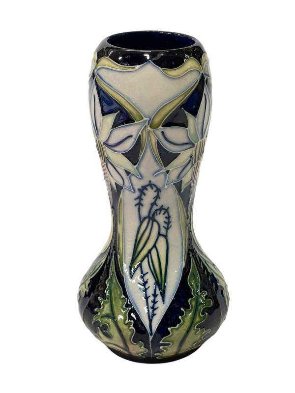 Moorcroft Pottery Meadow Star vase designed by Rachel Bishop, 133/300, 15.5cm, boxed.