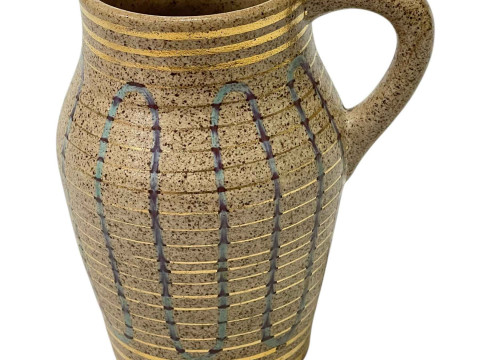 Clarice Cliff Bizarre Goldstone jug, 16cm.