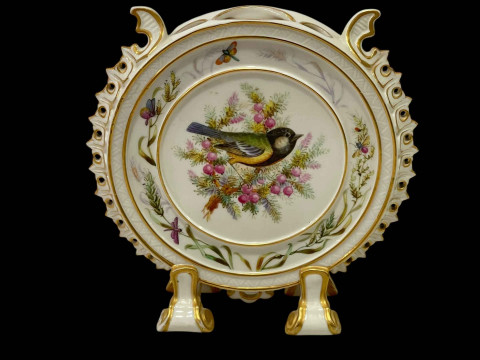 Royal Worcester 502 moon flask decorated with birds, 17cm. thumbnail