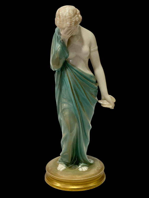 Royal Worcester 'Sorrow' figurine modelled by James Hodler, 24cm.