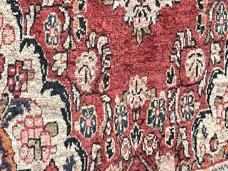 Early 20th Century hand knotted Persian Mahal rug 1.96 by 1.30.