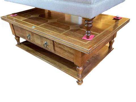Barker & Stonehouse Flagstone two drawer rectangular low centre table,...