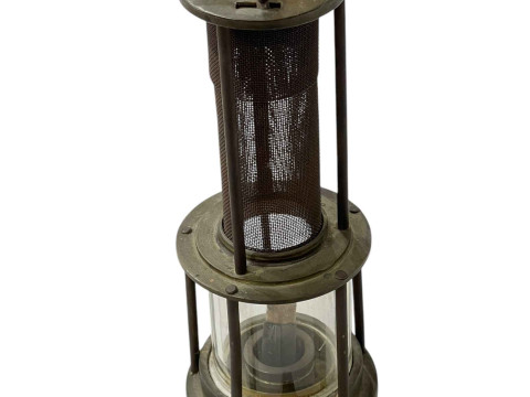 Miners lamp by Thomas & Williams, Aberdeen.