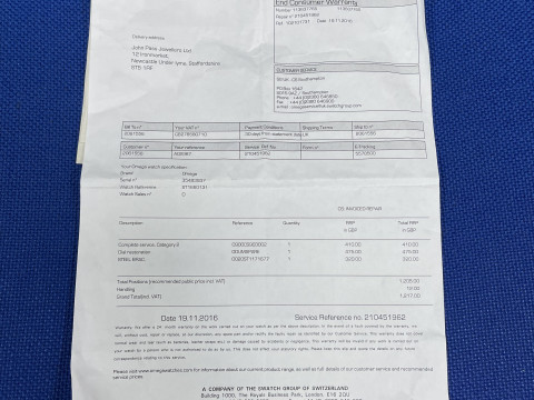 Omega Automatic Seamaster Cosmic 2000 with stainless steel strap, together with original invoice from January 1975 and refurbishment November 2016, also with the watch are the original bracelet and watch parts replaced. thumbnail