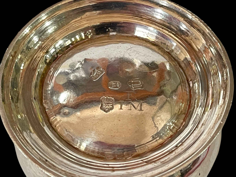 George III silver baluster half pint tankard by Benjamin Cartwright, London 1748.