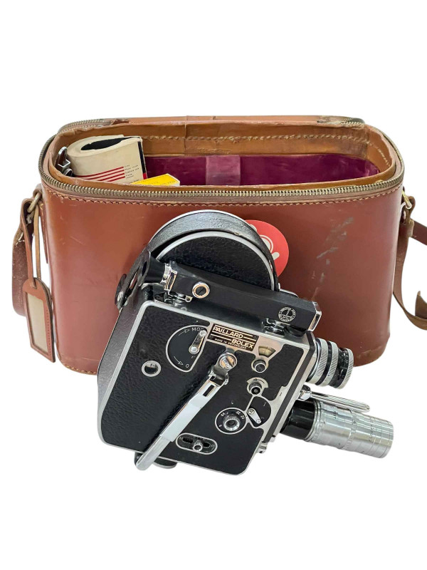 Bolex Cine camera and accessories with case.