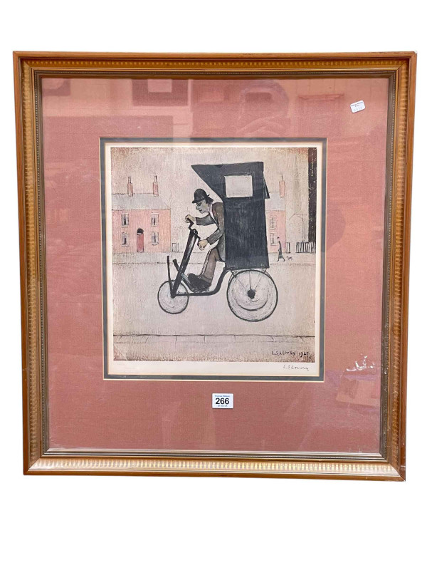 LS Lowry, The Contraption, framed print signed in pencil in the margin, 62cm by 57cm including frame *ARR (Artists Resale Royalty Charge) may apply to this lot*.
