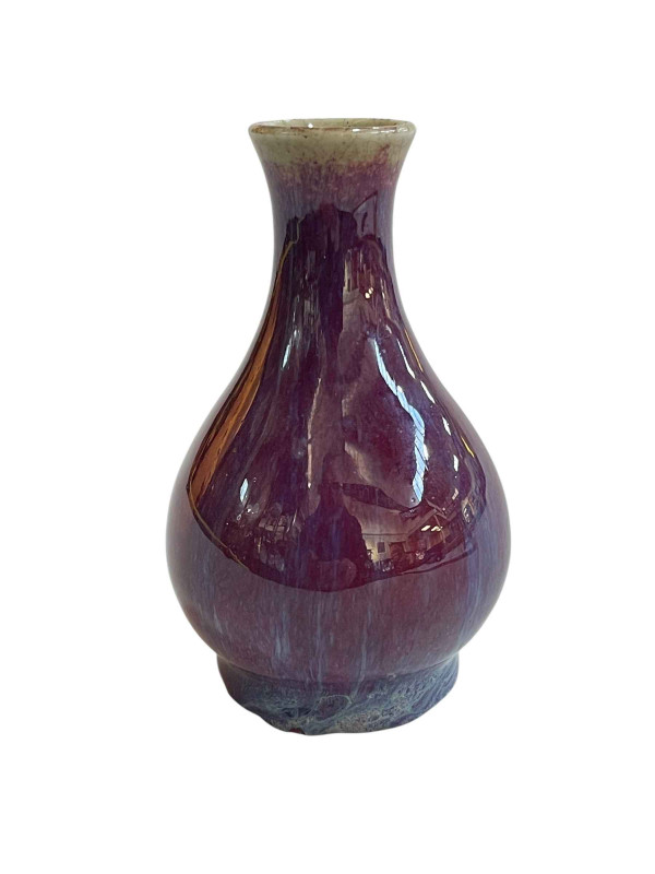 Small Chinese Sang de Boeuf vase, 11cm.