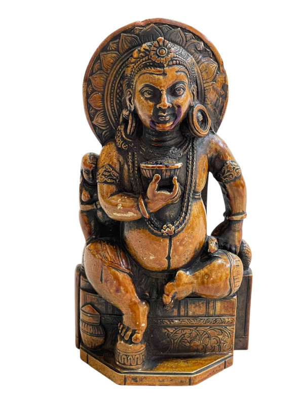 Chinese stone glazed Buddha, 17.5cm.