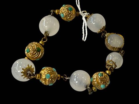 Moonstone and turquoise bracelet.
