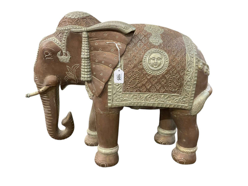 Model of an Eastern carved hardwood elephant.