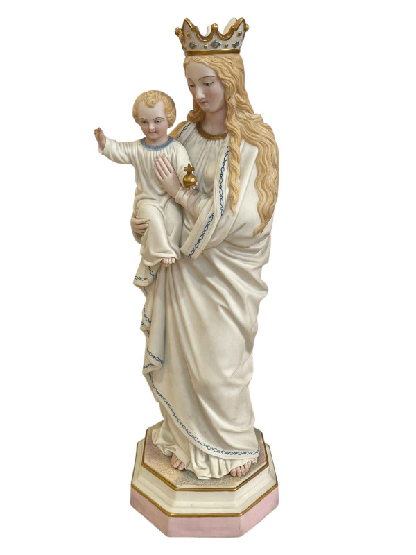 Large religious figure of The Virgin Mary and Jesus, 57cm.
