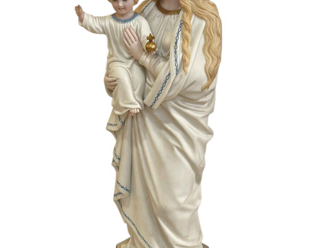 Large religious figure of The Virgin Mary and Jesus, 57cm.